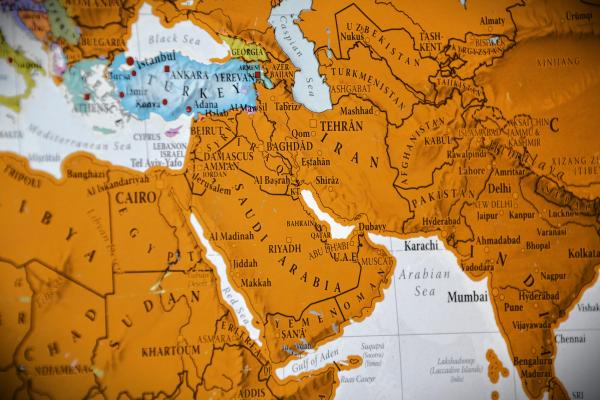 Unsplash Map of Middle East