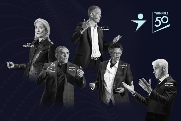 Stellant Speakers and Thinkers50 Honorees - Amy Edmondson, Ranjay Gulati, Andrew Winston, Linda A. Hill and Scott D. Anthony