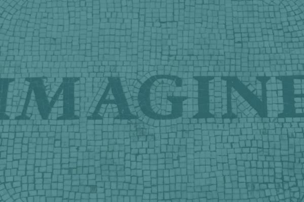 Bricks lined up to show the word Imagine, signifying diversity at work